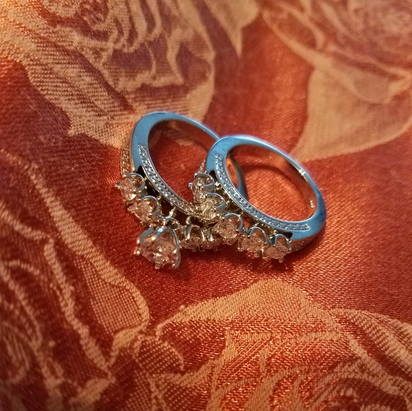 2Pcs/set 925 sterling silver ring! - Picture 2 of 13